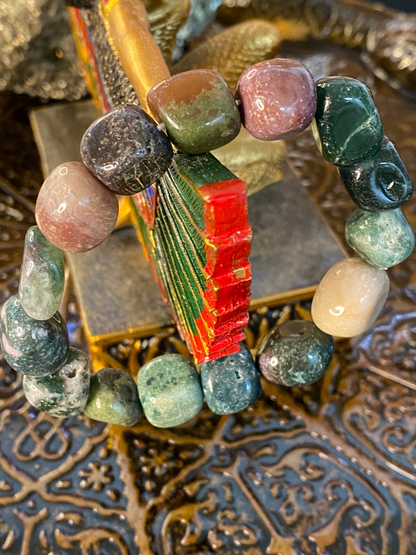 Bloodstone Tumbled Bracelet - Healing Lotus Shop