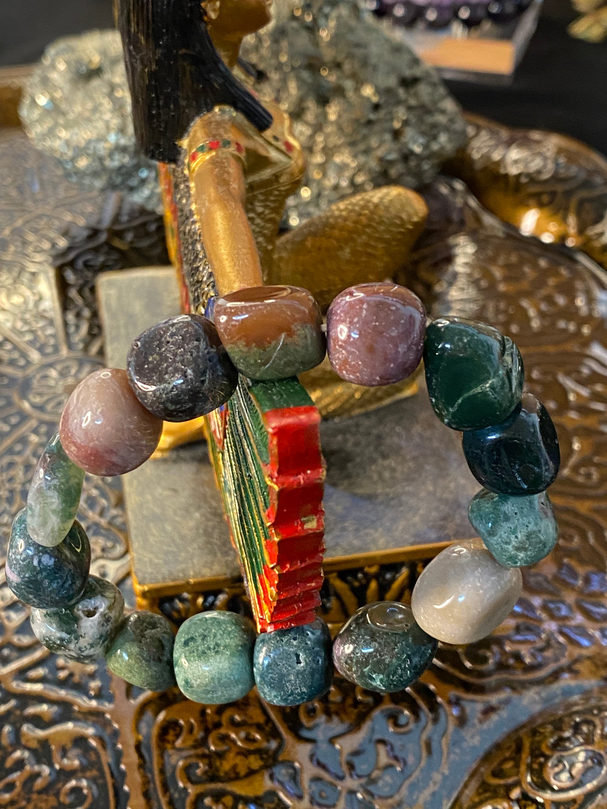 Bloodstone Tumbled Bracelet - Healing Lotus Shop