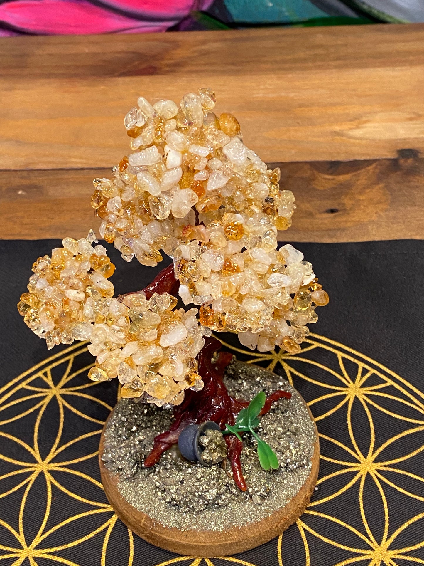 Bonsai Fortune Tree  Citrine and Pyrite