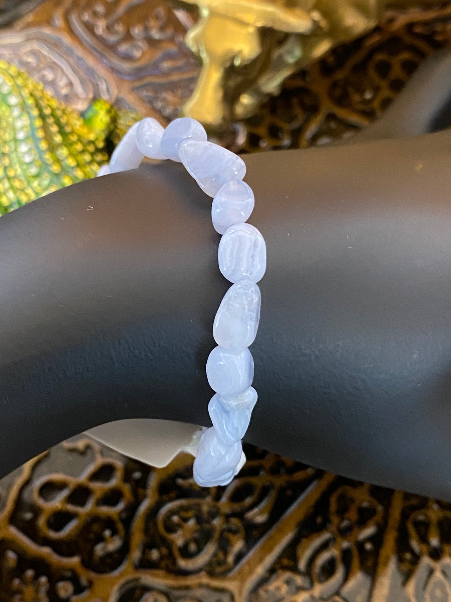 Blue Lace Agate Nugget String Bracelet - Healing Lotus Shop