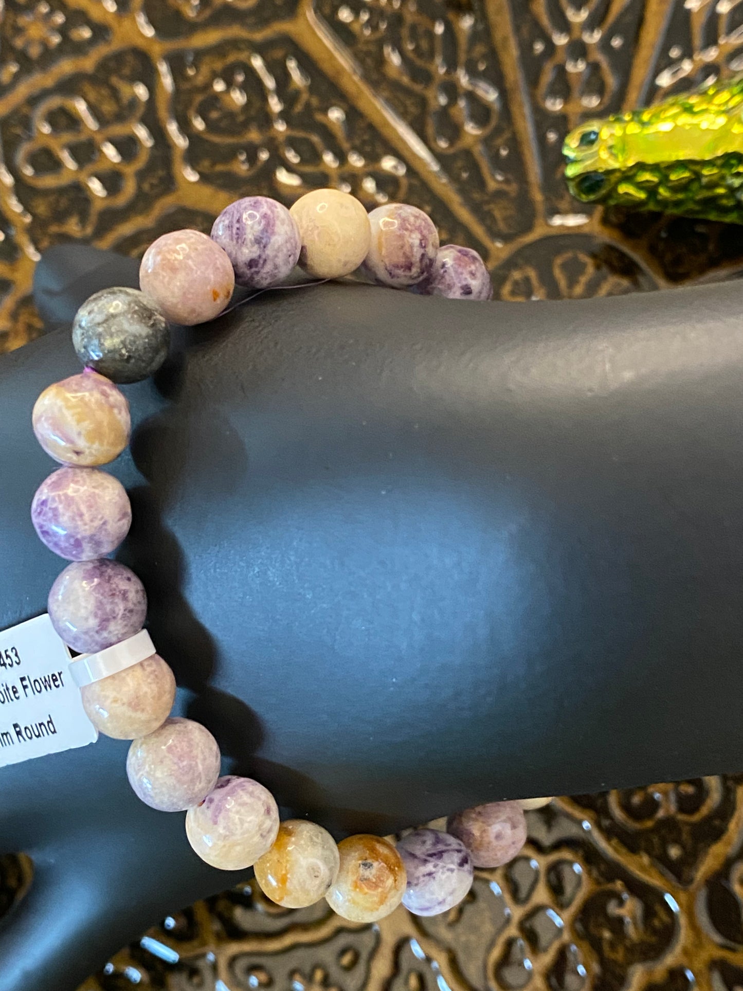 Charoite Flower Beaded String Bracelet