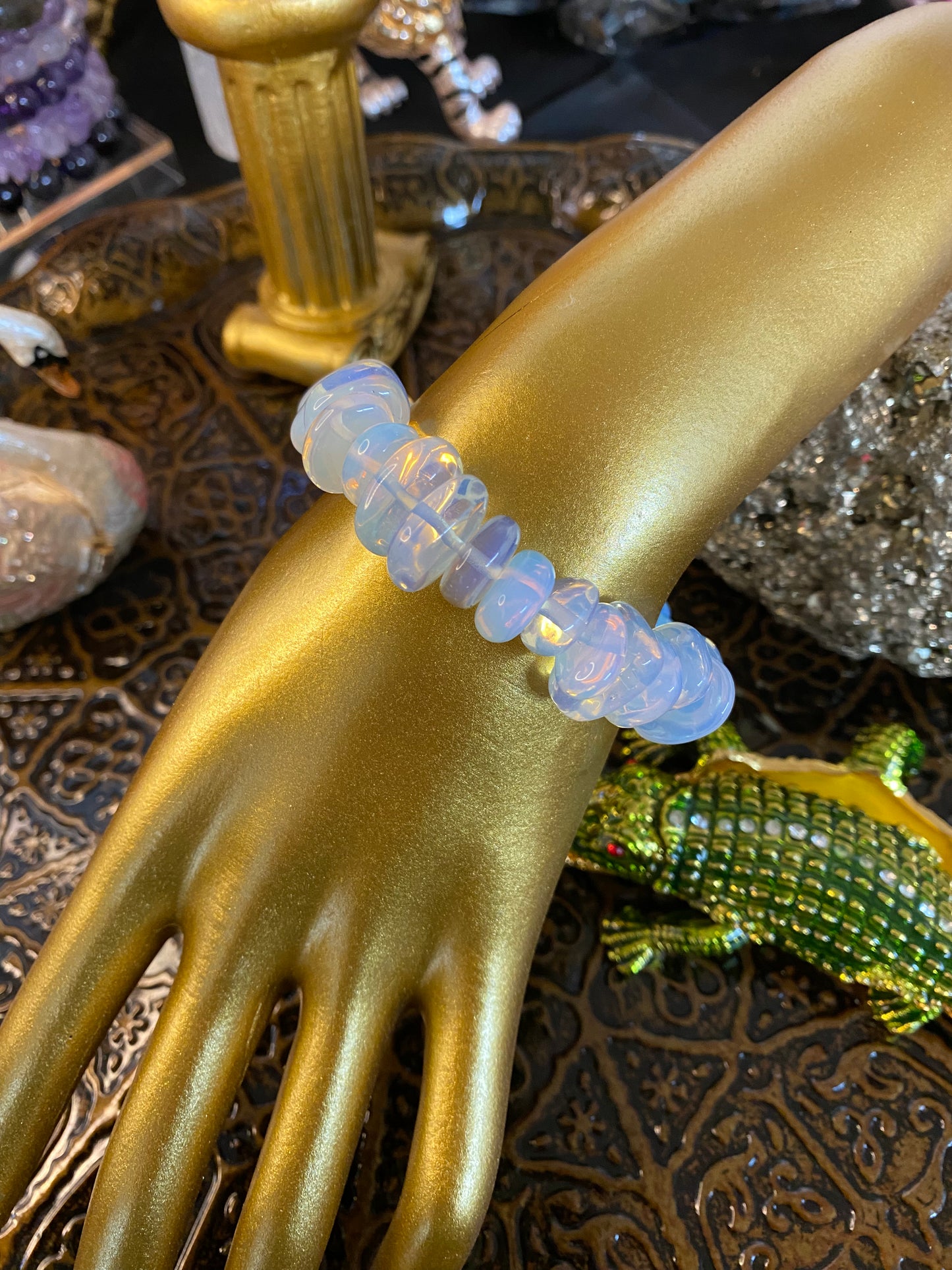 Opalite Tumbled Bead Bracelet